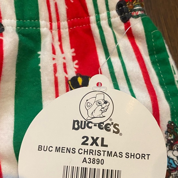 NWT Buc-EE's Christmas Beaver Drawstring Flannel Sleep Lounge Shorts XXL - Picture 2 of 9